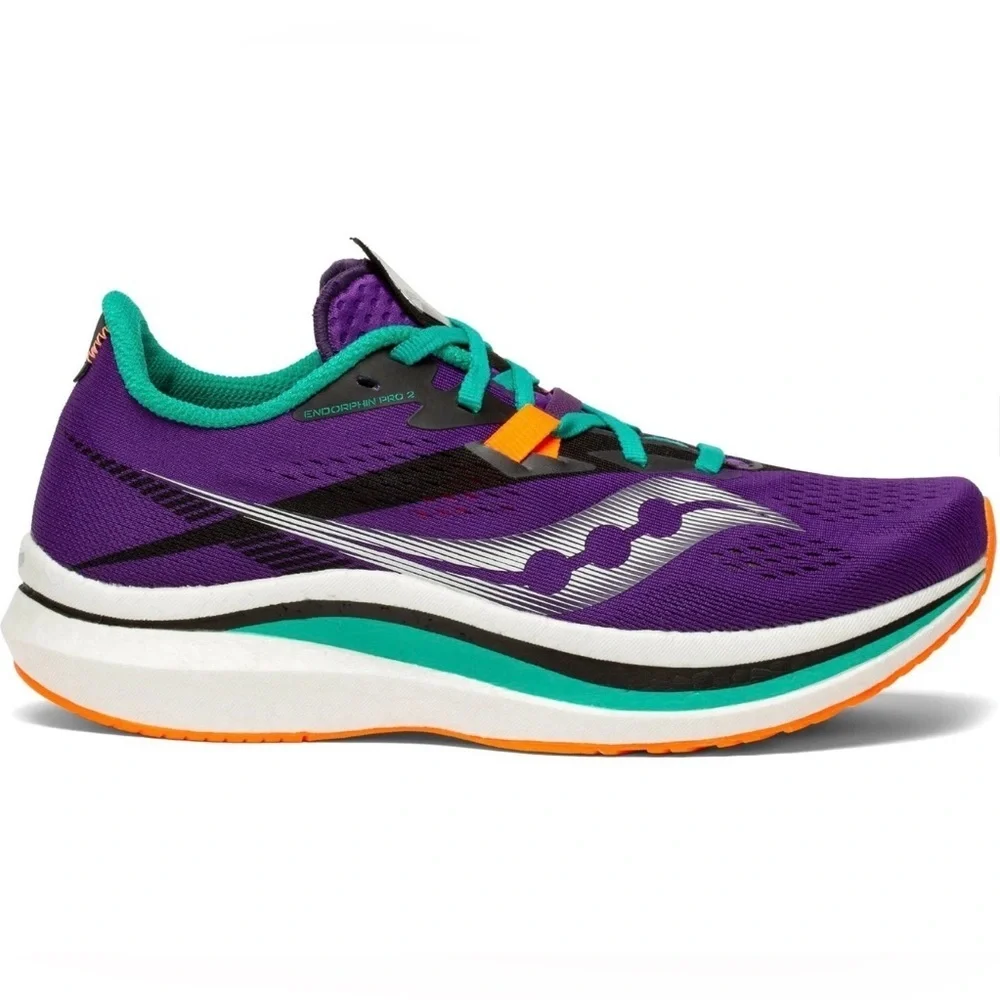 Saucony Women's Purple Running Shoes with Teal and Orange Accents